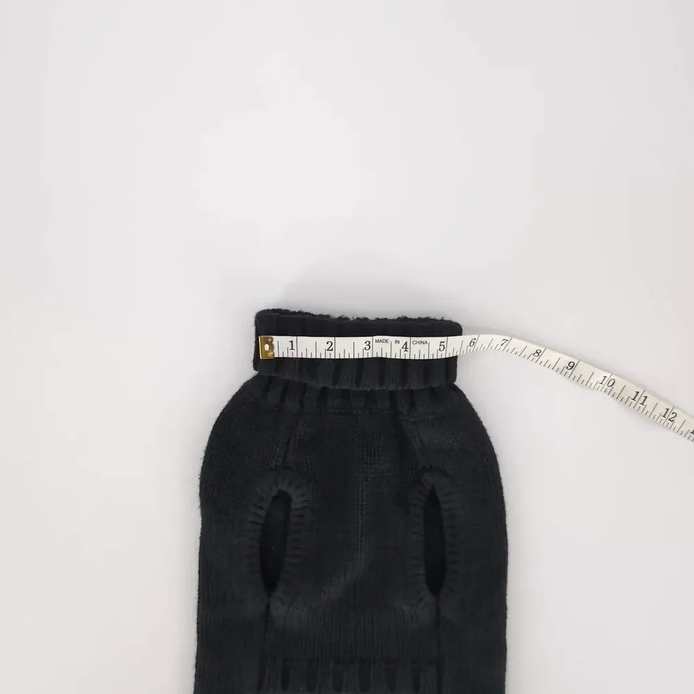 Dog Label by Fab Dog Inc. Black Warm Knitted Dog Puppy Pet Sweater - Size S -GUC